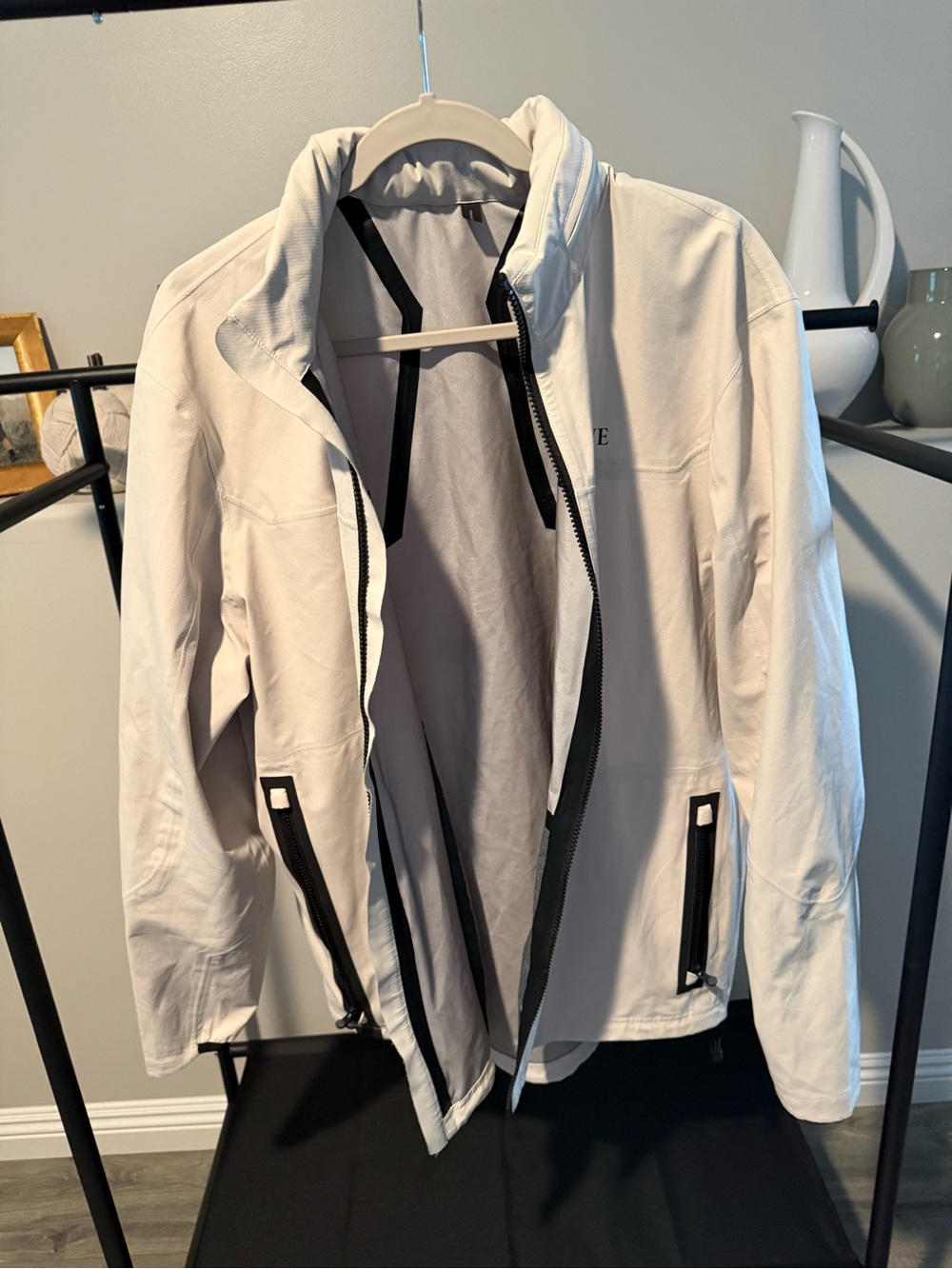 Greyson White Lightweight Zip-Front Shirt Jacket